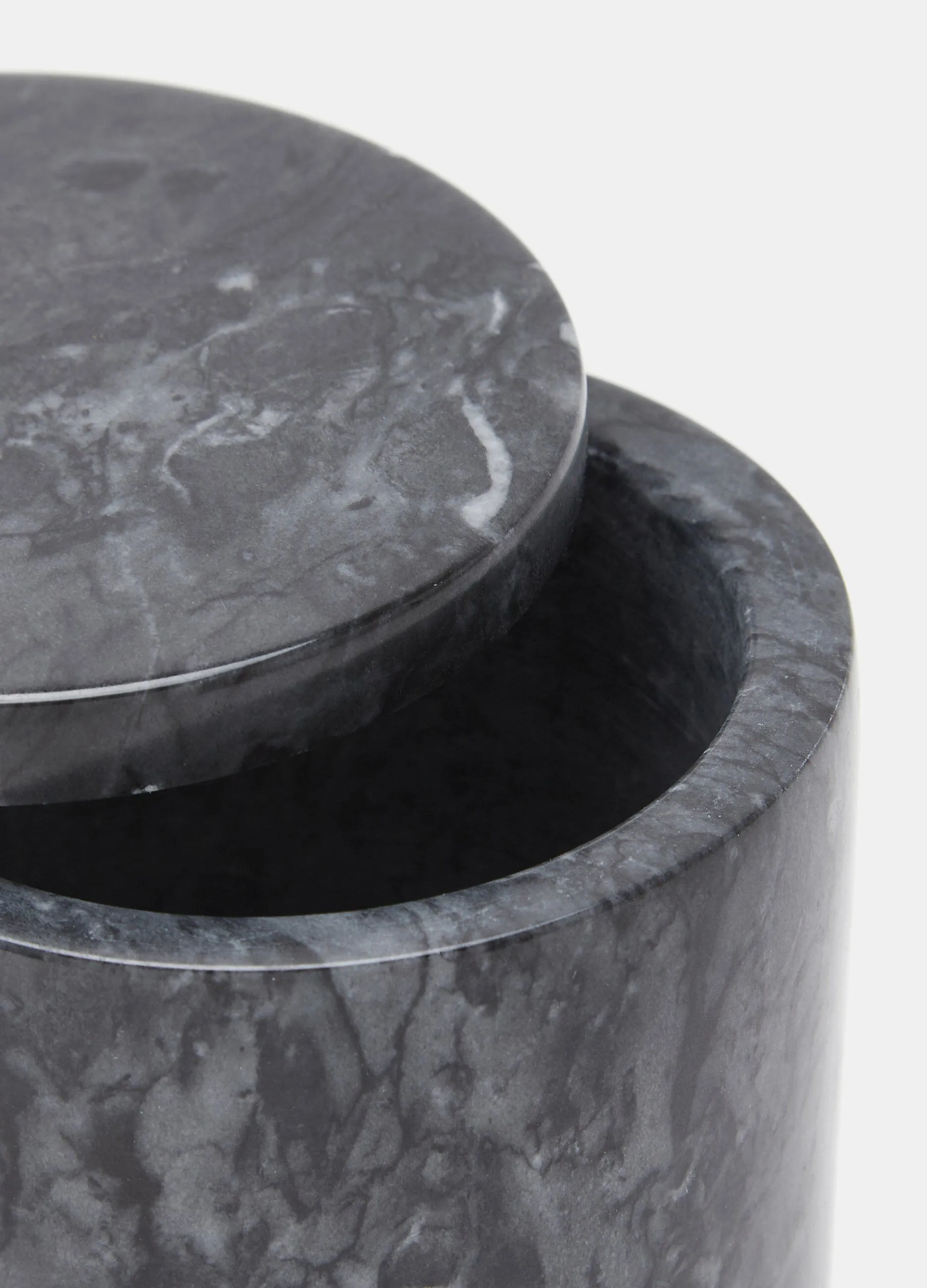Portaspazzolini marmo  con coperchio
